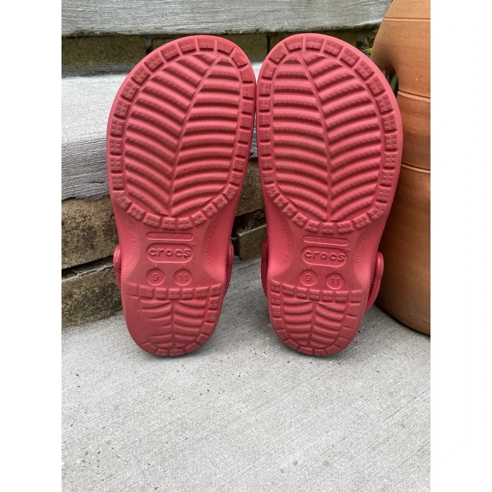 Crocs Unisex Adult‎ Classic Baya Comfort Clogs Pepper Red Size M 9, W 11